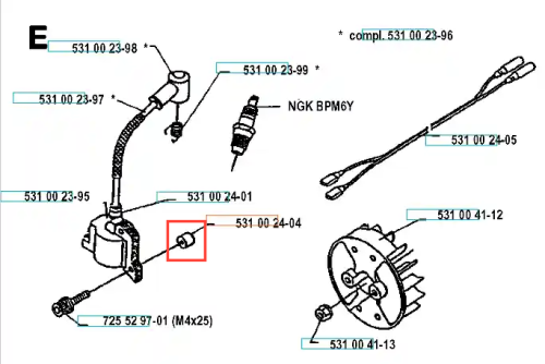 Metalowy, okrągły element odległościowy wykaszarki Husqvarna 120 R z widocznymi otworami mocującymi i oznaczeniami, na neutralnej powierzchni, bez dodatkowych akcesoriów.