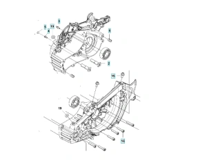 Zespół skrzyni korbowej pilarki 565 Husqvarna 