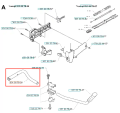Uchwyt wykaszarki 142R/153R Husqvarna, zakrzywiony element w kolorze szarym, wykonany z wytrzymałego tworzywa sztucznego. Produkt ukazany z boku, w pozycji leżącej. Widoczny numer katalogowy: 531 00 78-28. Tło proste, co podkreśla detale uchwytu.