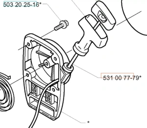 Linka rozrusznika wykaszarki 142 R Husqvarna