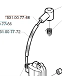Przewód wykaszarki 142R/152RJ Husqvarna