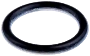 O-ring do wykaszarki 132 R Husqvarna, czarny, okrągły, z gładką fakturą, pokazany z góry w pozycji leżącej. Element mocujący, ważny w mechanizmach urządzeń ogrodniczych. Tło jednolite, podkreślające kształt i kolor produktu.