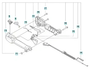 Zespół przepustnicy wykaszarki 122 R Husqvarna