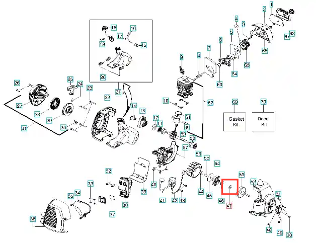 Podkładka oporowa wykaszarki 124 R Husqvarna, okrągła, czarna, wykonana z tworzywa sztucznego, z centralnym otworem na mocowanie. Widoczna na jednolitym tle, detale mocującego elementu wyraźne. Produkt ułożony poziomo, w zbliżeniu na strukturę.
