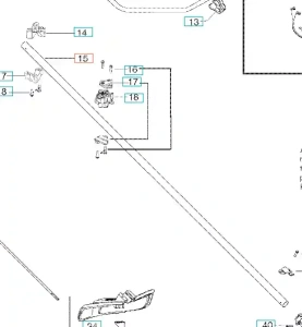 Rura wysięgnika wykaszarki 125R Husqvarna