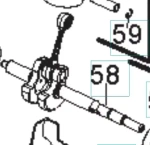 Zespół wału korbowego wykaszarki 128LX Husqvarna