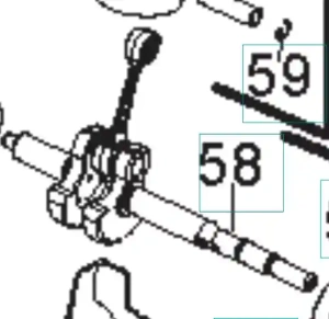 Zespół wału korbowego wykaszarki 128LX Husqvarna