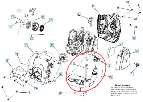 Zbiornik paliwa do wykaszarki Husqvarna 129R, w kolorze czarnym, z wygodnym mocowaniem. Element leży w poziomie, ukazany w zbliżeniu, z widocznymi detalami montażowymi. Tło proste, białe.