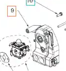 Zespół obsady filtra wykaszarki 129R Husqvarna