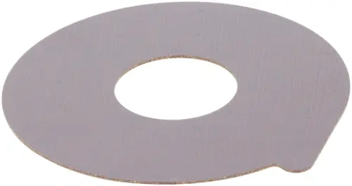 Tarcza amortyzująca rozrusznika pilarki Husqvarna 394XP, 395XPG, płaska, okrągła, metaliczna z otworem w centrum, posiada zaokrąglony brzeg. Widoczna w pozycji poziomej na białym tle, bez dodatkowych napisów lub oznaczeń.