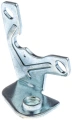 Wspornik wykaszarki 143 R Husqvarna, metaliczny, stalowy, w kształcie litery L, z dwoma otworami montażowymi oraz gwintowanym otworem u podstawy. Produkt przedstawiony w zbliżeniu, na białym tle, ukazując detale konstrukcyjne.