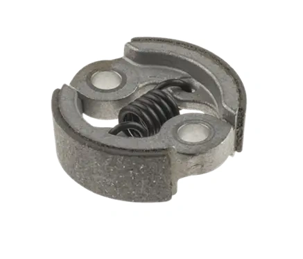 Szare sprzęgło nożycowe 324HDA55 do podkaszarek Husqvarna, okrągłe z otworami montażowymi, metalową fakturą i sprężyną, na jednolitym tle, idealne do ogrodnictwa.