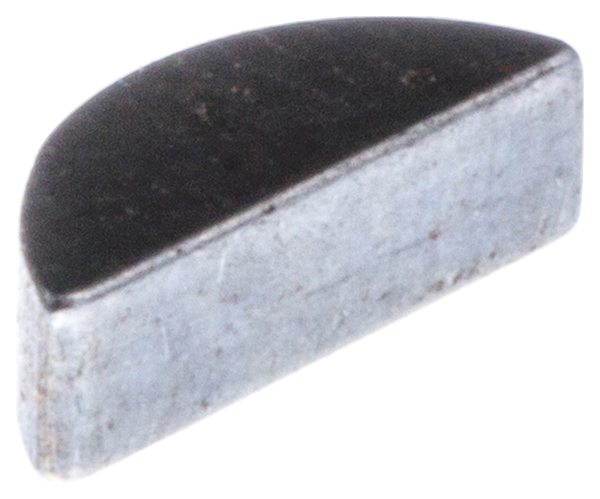 Metalowy, srebrny wpust czółenkowy do wykaszarki Husqvarna 265 RX, matowy, opływowy kształt, widok z boku na górną część, bez napisów, idealny na wymianę w narzędziach ogrodniczych.
