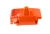 Cylindryczna pokrywa cylindra wykaszarki Husqvarna 265 RX w jaskrawej pomarańczowej barwie. Wykonana z tworzywa sztucznego, widoczne otwory wentylacyjne oraz uchwyt do montażu. Produkt ukazany z boku na jednolitym tle.