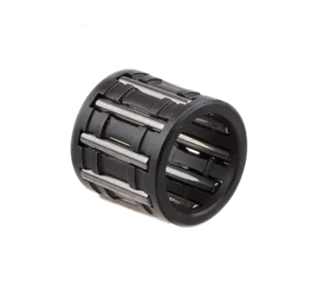 Łożysko igiełkowe nożyc 123HD60/123HD65X Husqvarna w kolorze czarnym z metalowymi igłami. Produkt widoczny z boku, w pozycji leżącej, z wyraźnie widocznymi elementami mocującymi. Tło jednolite, co podkreśla szczegóły konstrukcji łożyska.