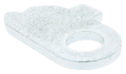 Zawór wykaszarki 250 R Husqvarna w kolorze białym, wykonany z metalu. Produkt leży na płaskiej powierzchni, pokazując widok z boku. Okrągłe otwory i gładka faktura są widoczne. Brak dodatkowych elementów lub logo.