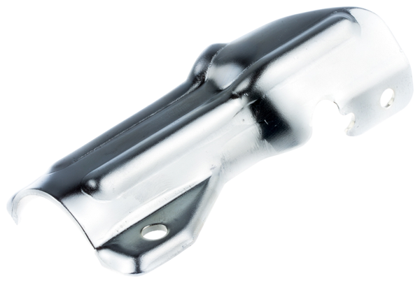 Wspornik wykaszarki 236 RS Husqvarna w kolorze metalicznym, o gładkiej powierzchni. Produkt przedstawiony z boku, w pozycji leżącej. Widoczne otwory montażowe, które umożliwiają łatwe przymocowanie. Brak dodatkowych akcesoriów.