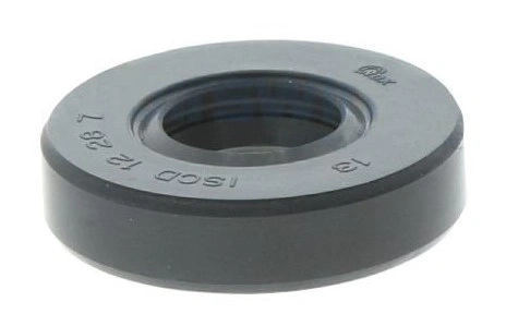 Uszczelka wykaszarki 226 RJ Husqvarna w kolorze czarnym, o okrągłym kształcie z wklęsłym wycięciem w środku. Widoczne oznaczenia: 150 oraz 1/2 28-7. Produkt leżący na płaskiej powierzchni, z matową fakturą, wykonany z elastomeru.