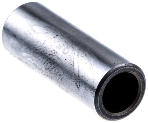 Śruba tłokowa dmuchawy 140B Husqvarna, cylindryczna, metaliczna, o gładkiej powierzchni. Widoczna wewnętrzna średnica, lekko zarysowana zewnętrzna część. Ujęcie z boku, na jednolitym tle, prezentujące pełny kształt produktu.