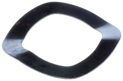 Podkładka dmuchawy 150BF Husqvarna w kształcie elipsy, w kolorze czarnym, o matowej fakturze. Widoczny brak liter i logo. Produkt leży na jednolitym tle, ukazując szczegóły krawędzi oraz symetryczny kształt, co może być istotne dla dopasowania.