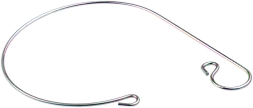 Zacisk dmuchawy 150BT Husqvarna, stalowy, elastyczny kształt, z pętlą na końcu. Ujęcie z boku, produkt leży na płaskiej powierzchni. Brak dodatkowych elementów i etykiet.