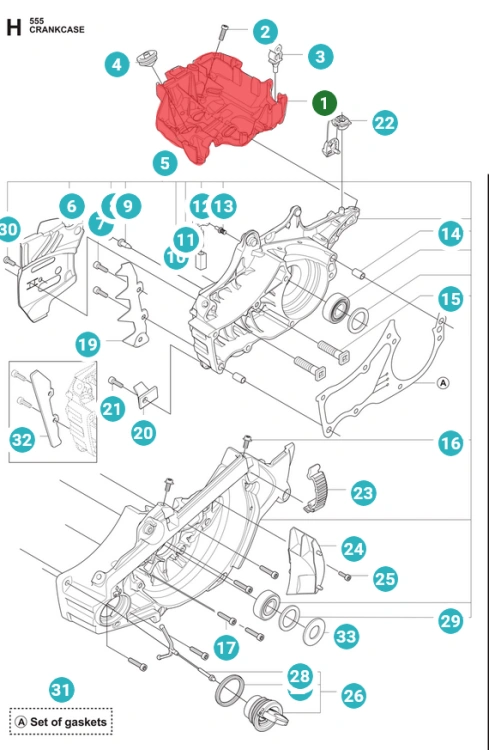 Podstawa gaźnika pilarki Husqvarna 555, 560XP/XPG, 562XP/XPG, w kolorze czarnym, wykonana z tworzywa sztucznego. Ujęcie z boku, pokazujące kształt i detale mocowania. Na produkcie wyraźne znaki i numery części. Proste tło. Wymiary nieokreślone.
