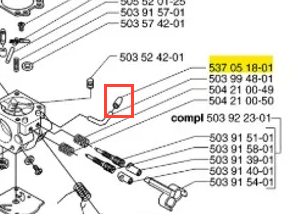 Korek wykaszarki Husqvarna 235 RII, metalowy, o okrągłym kształcie, w kolorze czarnym. Widoczny mechanizm mocowania. Ujęcie w zbliżeniu, pokazujące szczegóły konstrukcji i wyraźne oznaczenia. Produkt na białym tle.