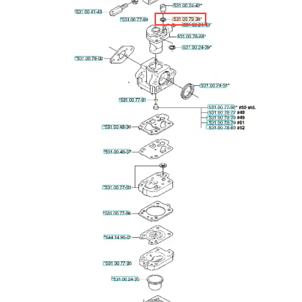 Podkładka wykaszarki 143 R Husqvarna, metalowa, okrągła, z otworami montażowymi, bez wzorów, na białym tle. Chroni silnik urządzenia ogrodniczego.