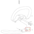 Śruba wykaszarki Husqvarna 243 RJ, metalowa, o standardowym kształcie, widoczna z boku na jednolitym tle. Przeznaczona do mocowania elementów, z delikatnym gwintem. Detal zawiera oznaczenie identyfikacyjne.