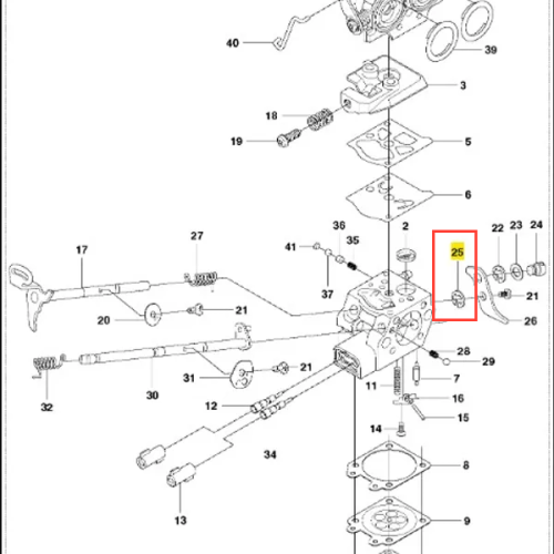 Pierścień wykaszarki 243 RJ Husqvarna, okrągły element metalowy, widoczny w kolorze srebrnym, z wyraźnymi otworami. Ujęcie frontalne, umieszczony w schemacie części. Kluczowy detal dla montażu wyposażenia wykaszarki.