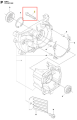 Metalowa śruba wykaszarki 226 RJ Husqvarna z głowicą sześciokątną, leżąca na tle technicznym obok silnika i obudowy, zapewnia solidny montaż.