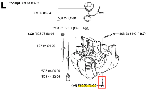 Metalowa śruba wykaszarki Husqvarna 235 RII, smukła, cylindryczna z gwintem i zaokrągloną główką, widoczna na tle roboczym, idealna do montażu w sprzęcie ogrodniczym.