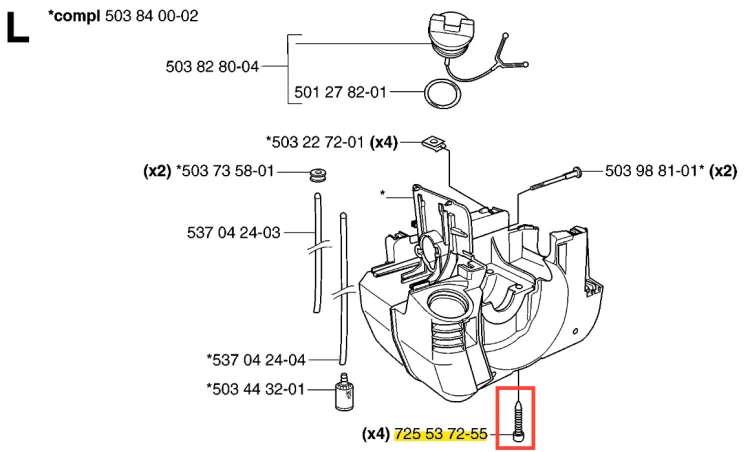 Metalowa śruba wykaszarki Husqvarna 235 RII, smukła, cylindryczna z gwintem i zaokrągloną główką, widoczna na tle roboczym, idealna do montażu w sprzęcie ogrodniczym.