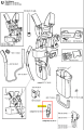 Podkładka wykaszarki 265 RX Husqvarna, w kolorze ciemnoszarym, z ergonomicznymi uchwytami. Produkt w pozycji stojącej, z dobrze widocznymi elementami mocującymi. Zauważalne logo Husqvarna. Tło proste, białe, co podkreśla detale.