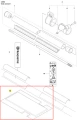 Ochrona wykaszarki 236 RS Husqvarna w formie prostokątnego elementu; kolor szary, wykonana z tworzywa. Widoczny napis Husqvarna. Produkt leży płasko, na jednolitym tle. Element służy do ochrony wykaszarki podczas użytkowania.