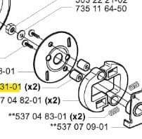Tuleja łożyskowa wykaszarki 252 RX Husqvarna
