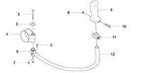 Zespół uchwytu dmuchawy 356BTx Husqvarna