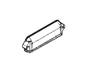 Osłona dmuchawy 170BT Husqvarna, szara, prostokątna, z ergonomicznym, wyprofilowanym mocowaniem, płasko leżąca na tle, z tworzywa sztucznego o gładkiej, lekkiej konstrukcji.