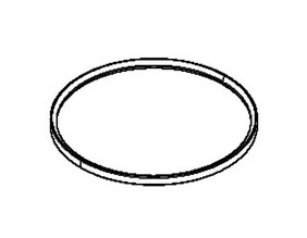 O-ring do dmuchawy 130BT Husqvarna, okrągły, wykonany z materiału gumowego, bez widocznych napisów. Zdjęcie przedstawia produkt w ujęciu frontalnym, na białym tle, ukazujące jego prosty, jednolity kształt.