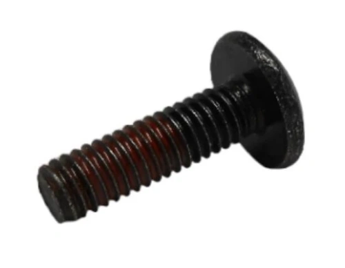 Śruba dmuchawy 125 BT Husqvarna w kolorze czarnym, z cylindrycznym gwintem i płaską główką. Produkt widoczny z boku, na jednolitym tle, w pozycji leżącej. Długość gwintu wyraźnie widoczna, co może być istotne dla dopasowania.