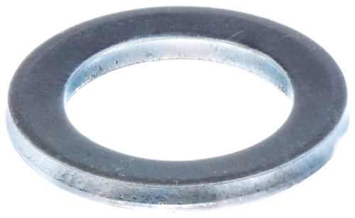 Metalowa podkładka dmuchawy Husqvarna 356BTx, okrągła, szaro-srebrna, płaska z matowym wnętrzem i błyszczącym brzegiem, na białym tle, bez oznaczeń.