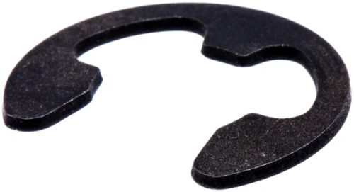 Zacisk e dmuchawy Husqvarna 356BTx w kolorze matowym, wykonany z metalu. Produkt przedstawiony w zbliżeniu, z wyraźnie widocznymi dwoma wypustkami oraz otworem, co podkreśla jego funkcję mocującą. Tło jednolite.