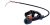 Uchwyt dmuchawy Husqvarna 356BTx w kolorze czarnym z pomarańczowym przyciskiem. Ergonomiczny kształt, mocowania kabli widoczne na zdjęciu. Produkt umieszczony na białym tle, zbliżenie na szczegóły i teksturę uchwytu.