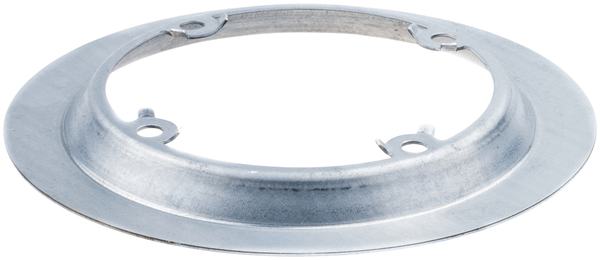 Płyta przystawki dmuchawy 356BTx Husqvarna w kolorze metalicznym, okrągła, z wycięciami na mocowania. Produkt leży na białym tle, z wyraźnie widocznymi otworami do montażu. Krawędź gładka, bez zdobień, przeznaczona do montażu w urządzeniu.