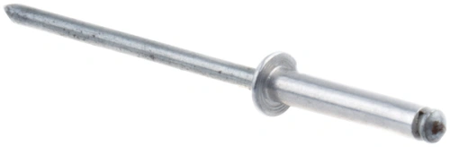 Nit ridera R 111B Husqvarna ze stali nierdzewnej, metaliczny, z główką i szpicem. Długość 111 mm, średnica 4 mm. Produkt poziomy na jednolitym tle, idealny do budownictwa.