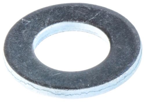 Podkładka ridera R 111B Husqvarna w formie metalowej, okrągłej, z centralnym otworem. Posiada matowe wykończenie w kolorze czarnym, z wyraźnie widocznym brzegiem. Produkt przedstawiony na jednolitym tle, ukazany z góry.