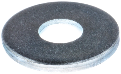 Podkładka ridera R 111B Husqvarna w kolorze czarnym, okrągła z centralnym otworem. Widoczna z boku, z gładką powierzchnią i metalicznym wykończeniem. Produkt leży na płaskiej powierzchni, bez dodatkowych elementów. Idealna do mocowania.