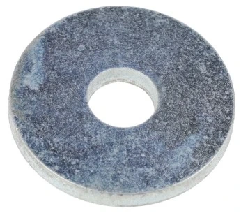 Podkładka ridera R 111B Husqvarna, metalowa, okrągła z centralnym otworem. Z przodu widoczna matowa tekstura o szarym kolorze. Produkt leży na jednolitym tle, bez dodatkowych elementów. Idealna do montażu elementów w urządzeniach.