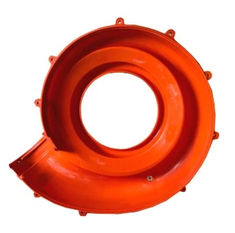 Kierownica spiralna dmuchawy 580BFS Husqvarna w kolorze intensywnego pomarańczowego, wykonana z tworzywa sztucznego. Ujęcie z góry, prezentujące spiralny kształt oraz otwór w centralnej części. Produkt leży na jednolitym tle. Widać mocowania.