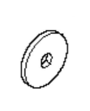 Podkładka dmuchawy 360BT Husqvarna w kształcie okrągłym, z centralnym otworem. Produkt pokazany w pozycji poziomej, o matowej fakturze. Na białym tle, co podkreśla detale konstrukcji. Brak widocznych napisów lub logo.